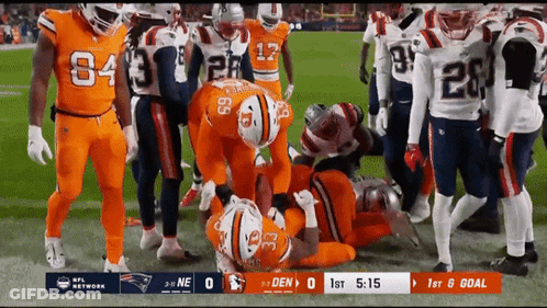 Patriots Vs Broncos Football Game GIF