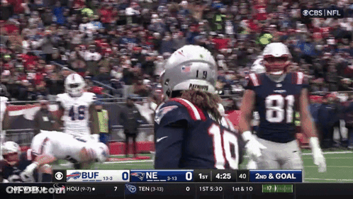 Patriots Vs Buffalo Bills Football Game On CBS GIF