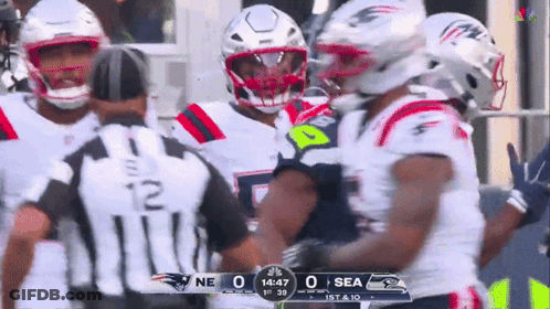 Patriots Vs Seahawks Football Game GIF