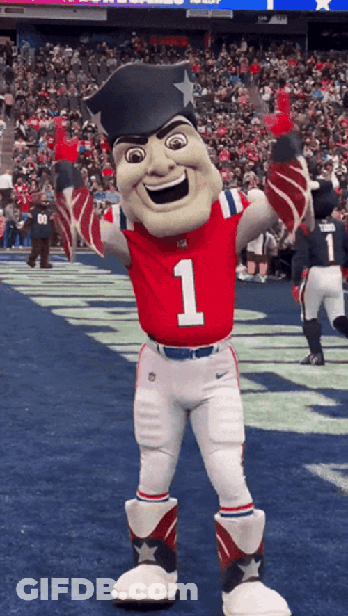 Patriotss Mascot Pointing Finger GIF