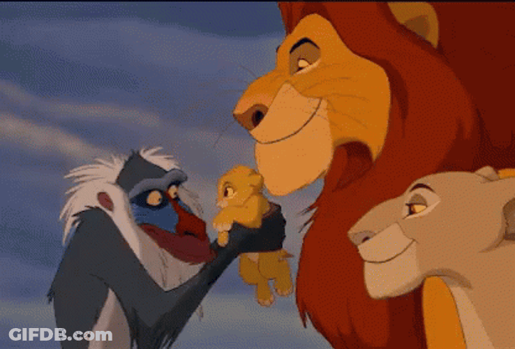 Patting Simba Circle Of Life GIF