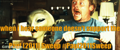 Paul 2011 Sweep Poster Man Driving With Alien GIF
