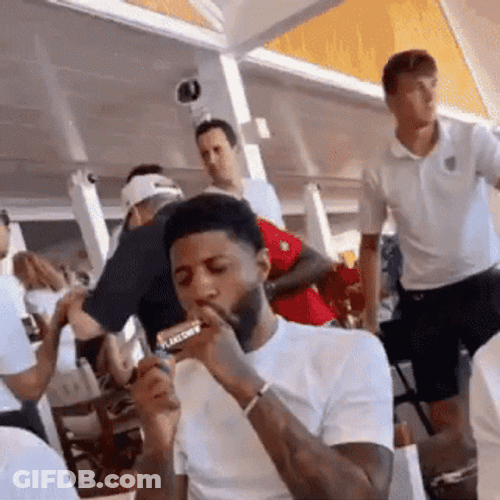Paul George Smoke Cigar GIF