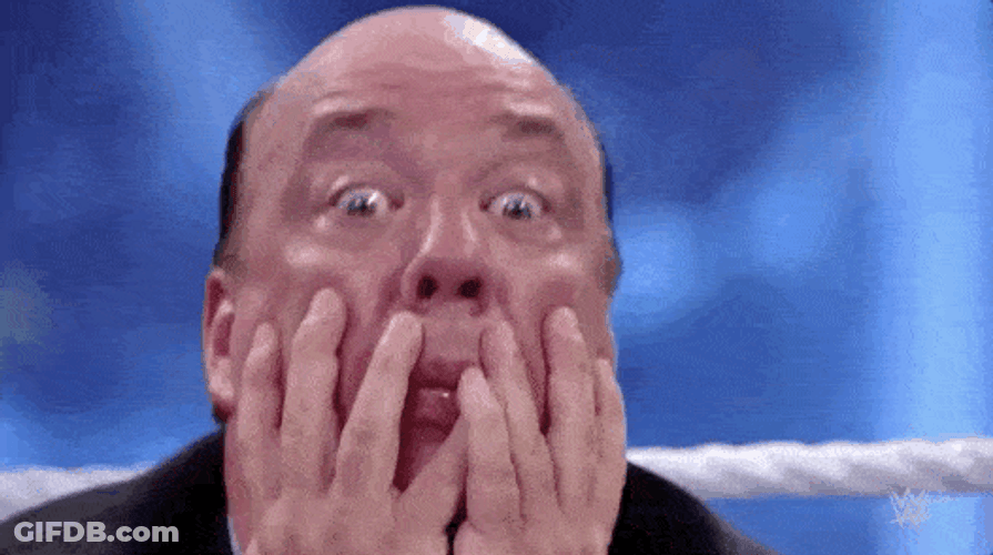 Paul Heyman Shocked Meme Holding His Head GIF