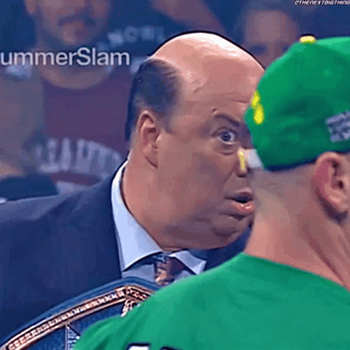 Paul Heyman Wide Eyes GIF