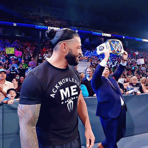 Paul Heyman With Roman Reigns The Champion GIF