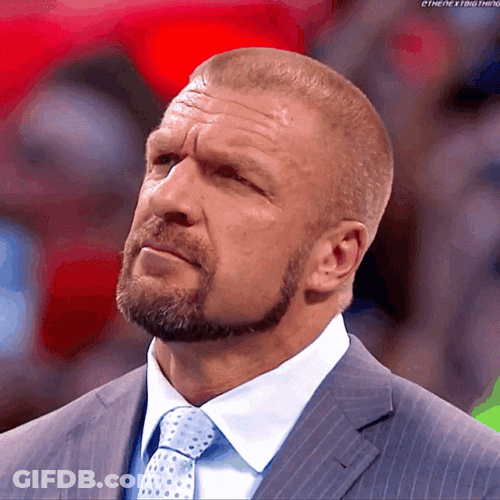 Paul Levesque Triple H Intense Look GIF