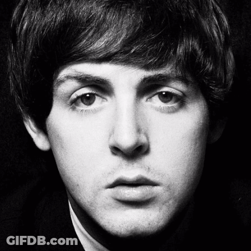 Paul McCartney Close Up Black Background GIF