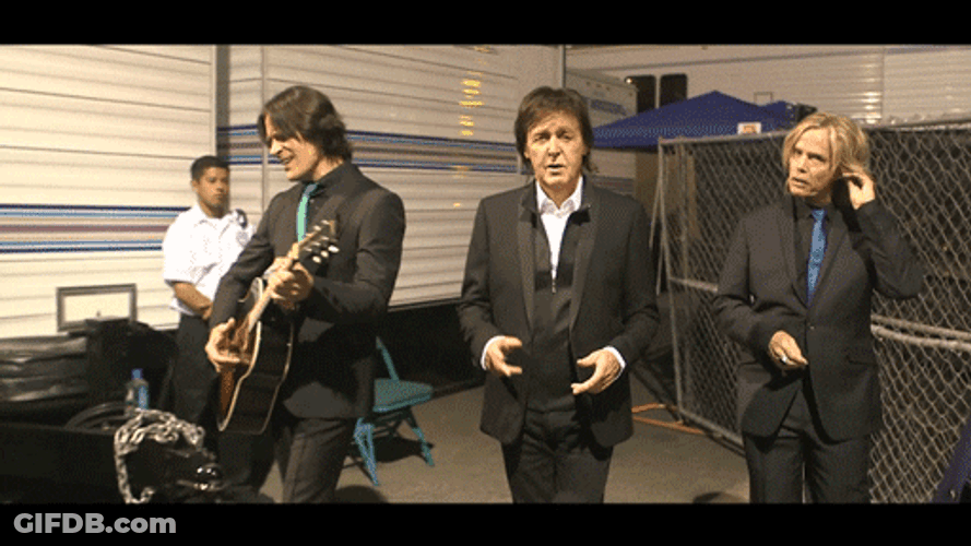 Paul McCartney Doing Finger Guns GIF