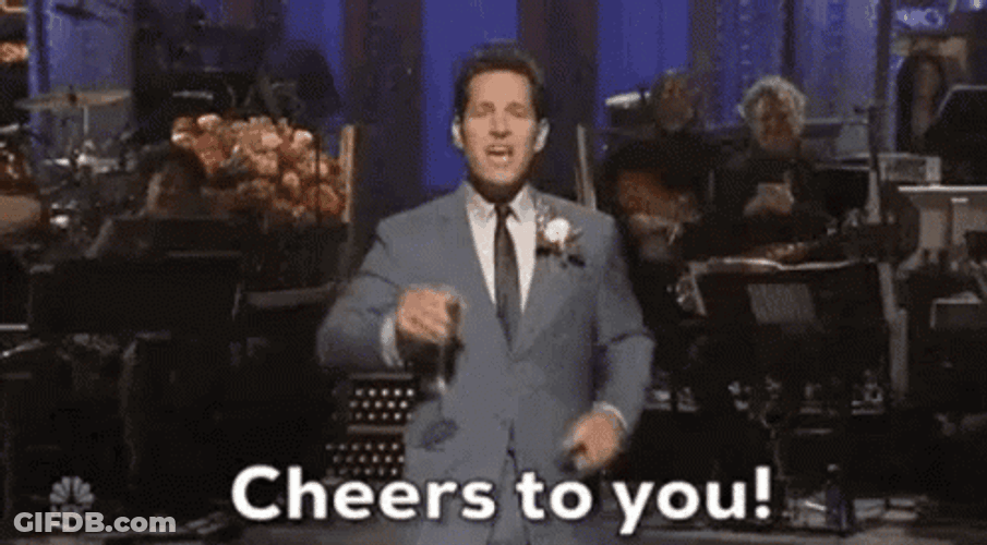 Paul Rudd Cheers GIF