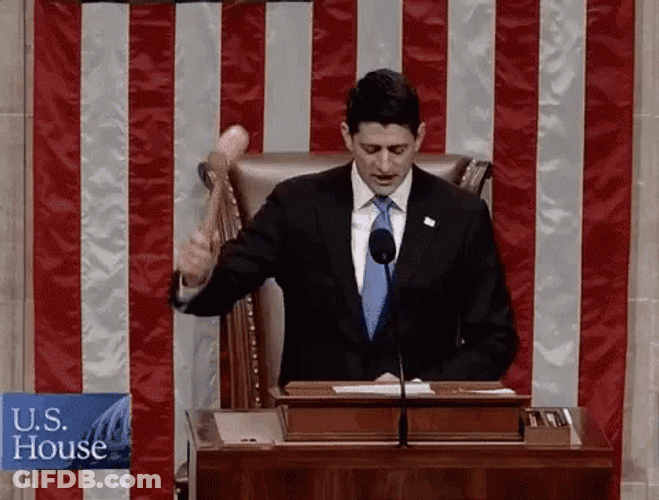 Paul Ryan Hitting Gavel And Clap GIF