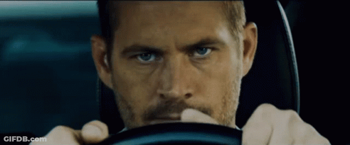 Paul Walker Driving Fast GIF