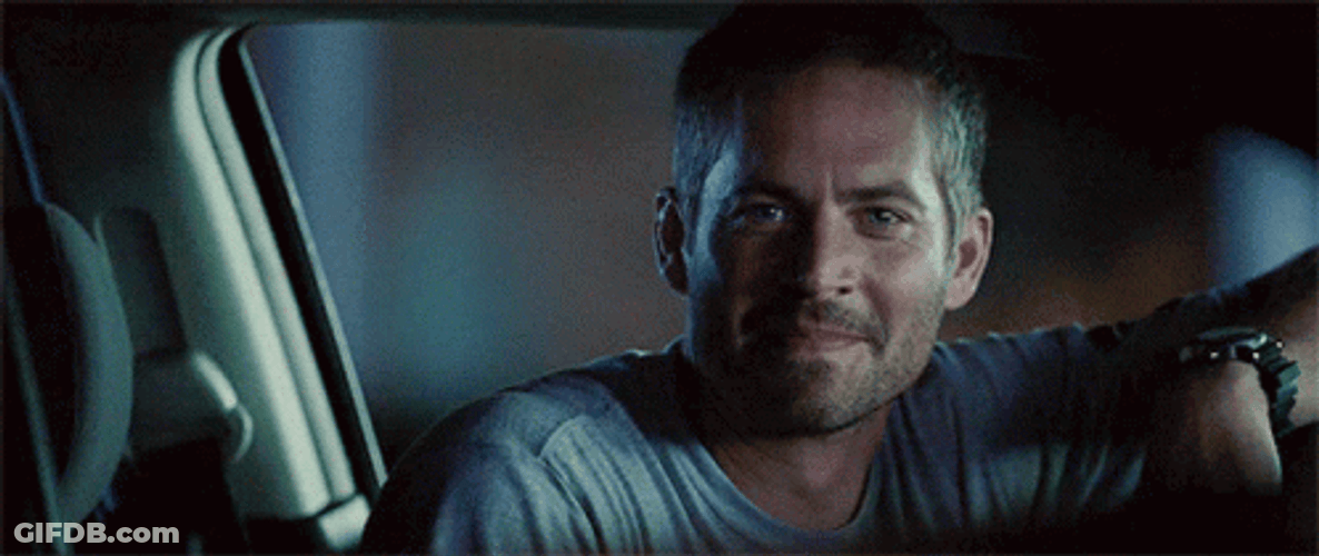 Paul Walker Laughing Inside The Car GIF