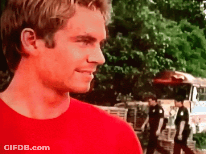 Paul Walker On Red Shirt GIF