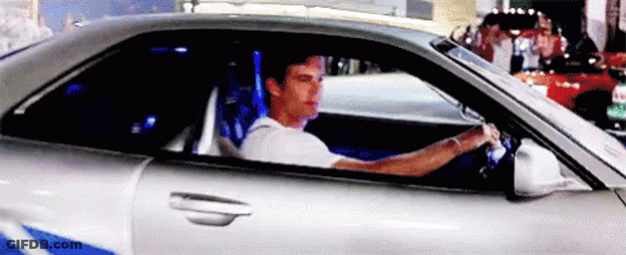 Paul Walker Parking The Car GIF