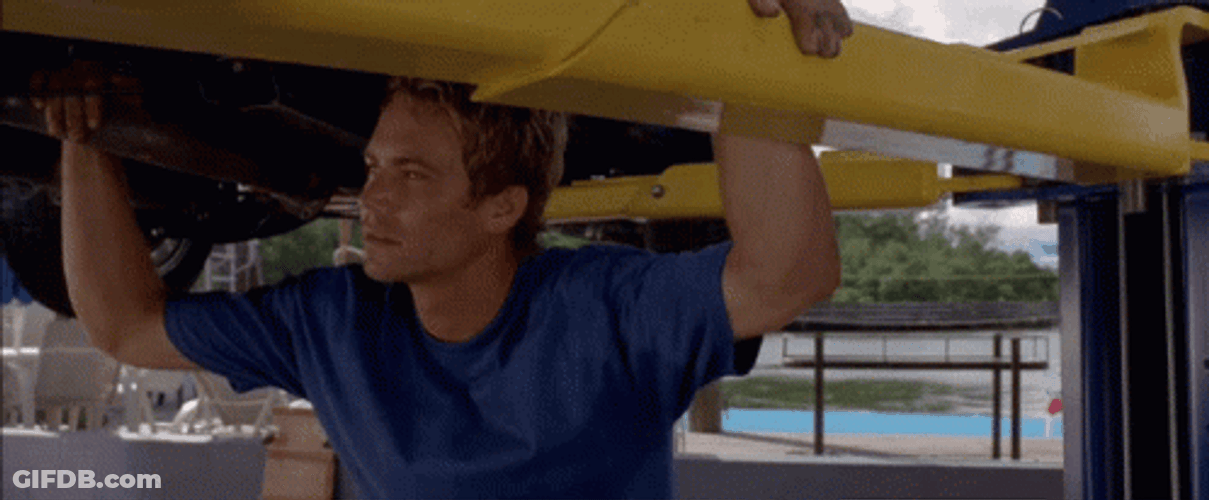 Paul Walker Smile In Blue Shirt GIF