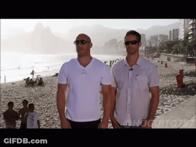 Paul Walker With Vin Diesel GIF