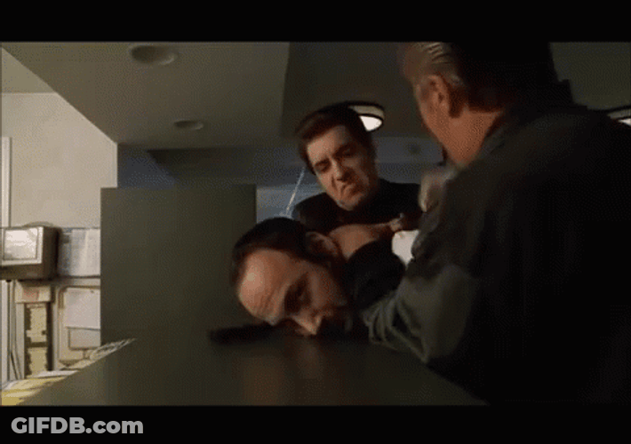 Paulie Walnuts Beats Guy With Clock GIF