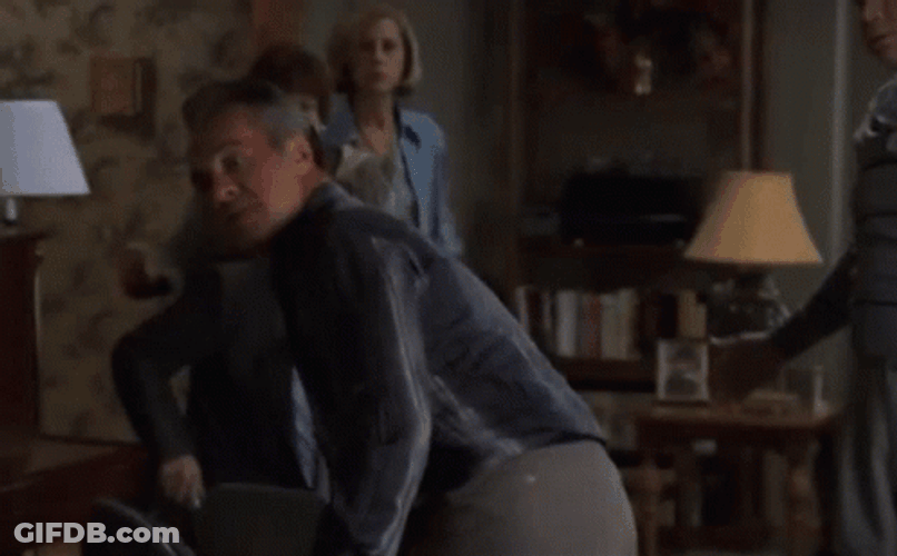 Paulie Walnuts Throwing Chair GIF