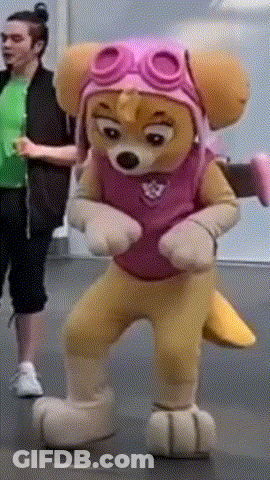 Paw Patrol Character Wearing Goggles And Helmet GIF