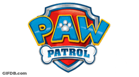 Paw Patrol Logo With Paw And Bone GIF