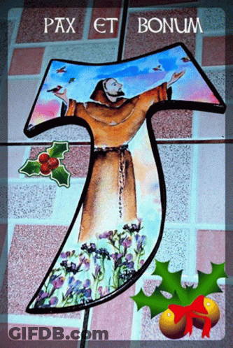 Pax Et Bonum Sign On Tiled Floor GIF