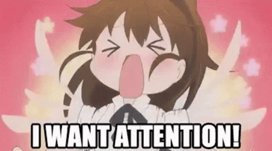 Pay Attention To Me Anime Girl Tantrum GIF