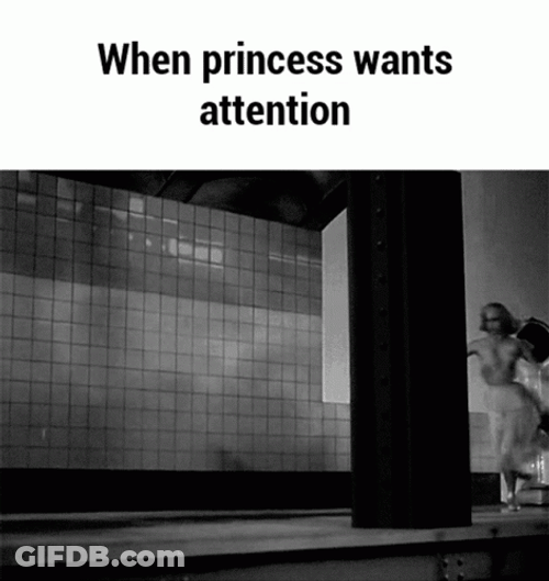 Pay Attention To Me Woman Sliding To Knees GIF
