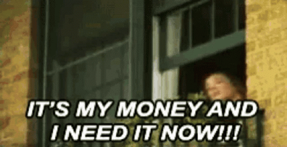 Pay Me My Money Girl Shouting Out Window GIF