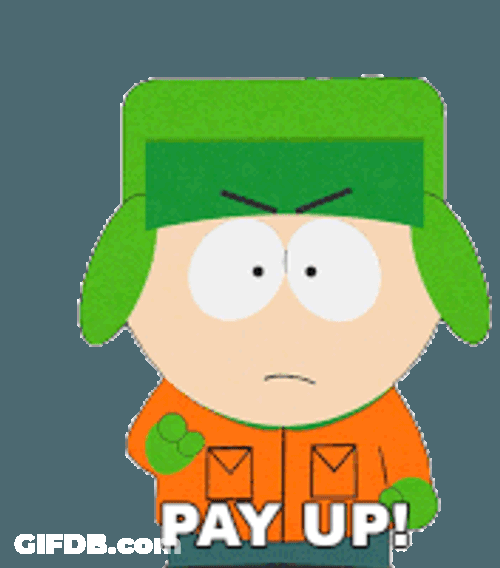 Pay Up Kyle Broflovski Sticker GIF