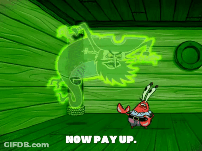 Pay Up SpongeBob SquarePants The Flying Dutchman GIF