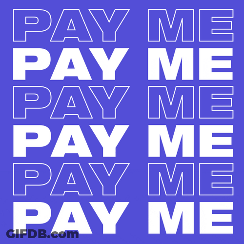 Pay Up Text Animation GIF