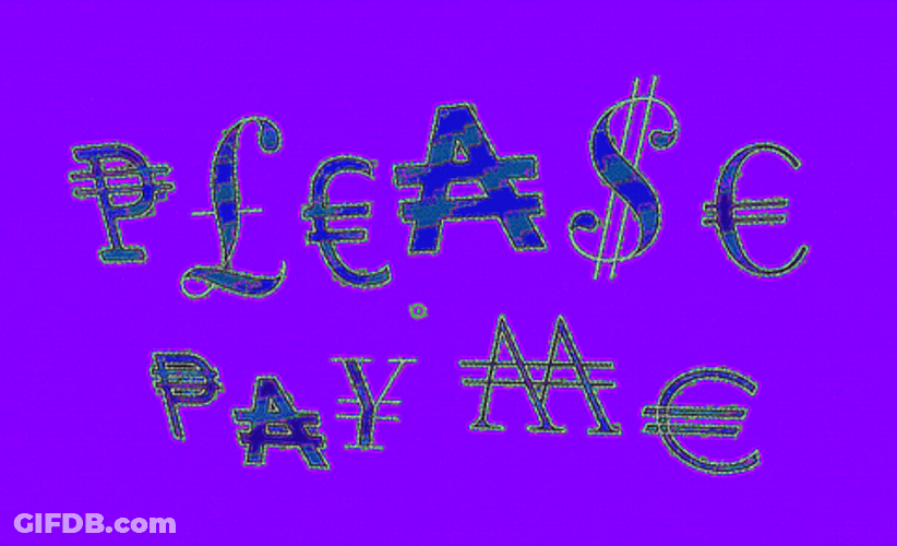 Pay Up Text Animation GIF