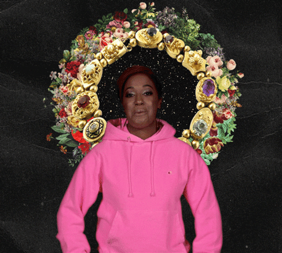 Pay Up Woman In Pink Hoodie GIF