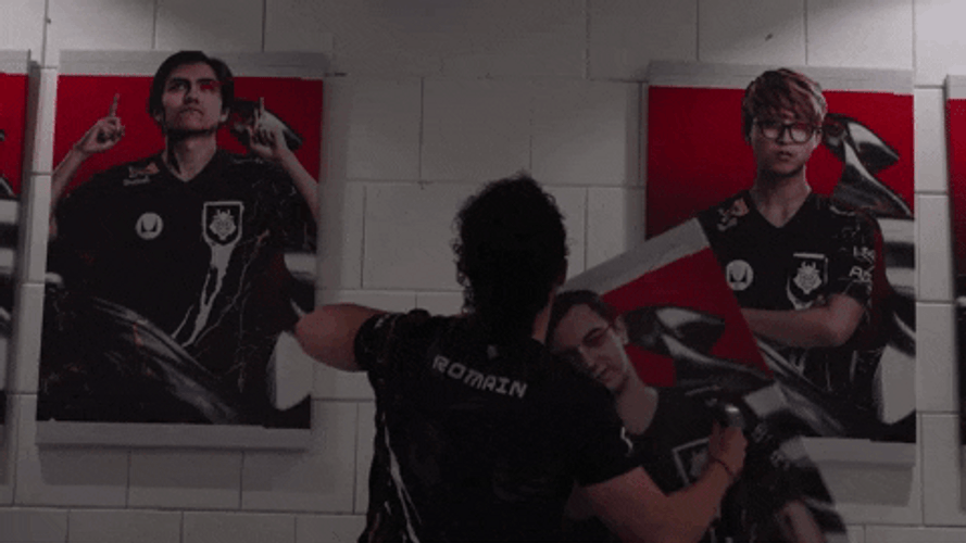 Paying Respects Hanging Posters GIF