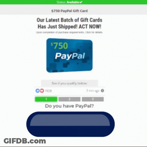 PayPal Gift Card Shipped GIF