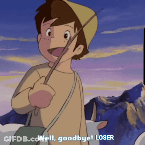 Pazu Well Bye Bye Loser GIF