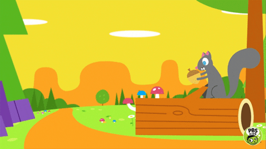 PBS KIDS Show Cartoon Kids Driving Fast Kart GIF