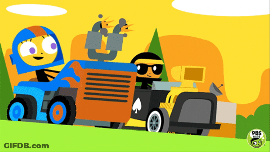 PBS Kids Start Your Driving Fast Car Engines GIF