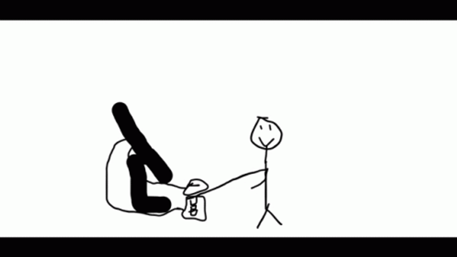 PC Computer Stickman Crash GIF