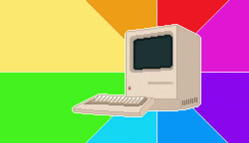 PC Desktop Computer Rainbow GIF