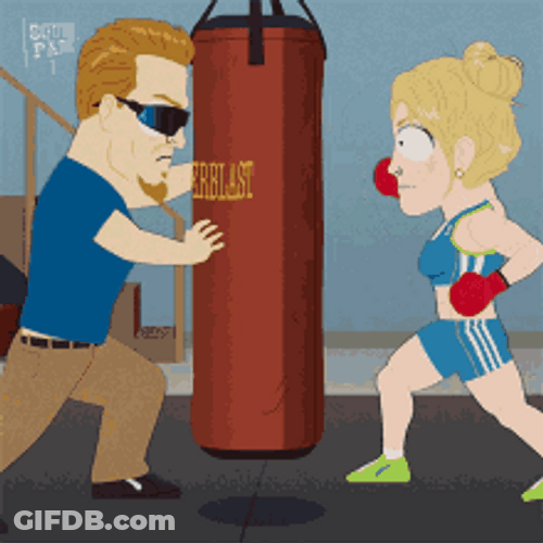 PC Principal Holding The Punching Bag GIF