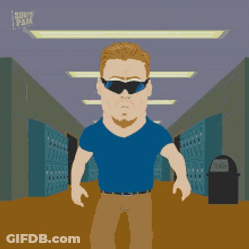 PC Principal Walking Through Buildings GIF