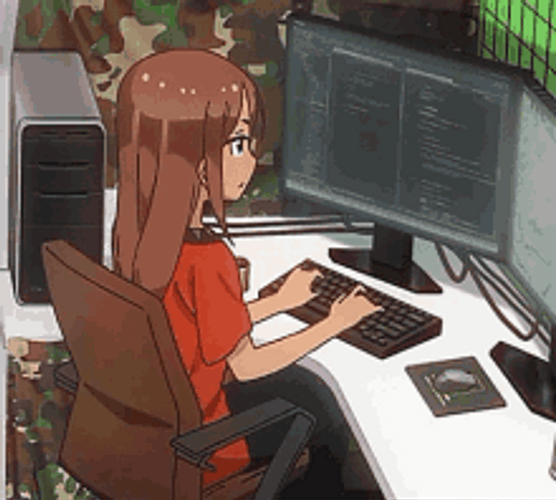 PC Programming Umiko Ahagon GIF