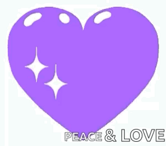 Peace And Love Moving Heart GIF