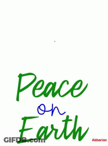Peace On Earth Sign With Dove And Olive Branch GIF