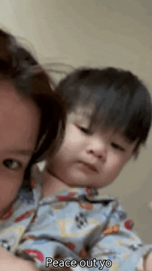 Peace Out Bye Wave Cute Baby GIF