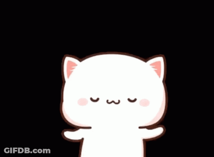 Peace Out Cute Peach Cat Wink GIF