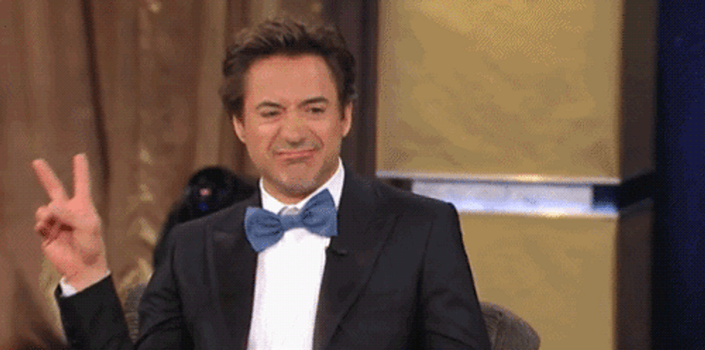 Peace Out Cute Robert Downey Jr GIF