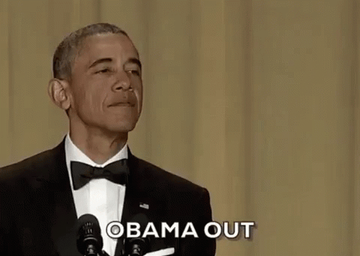 Peace Out Mic Drop Barack Obama GIF